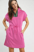 Umgee Dolman Sleeve Zip Detail Dress