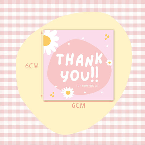 50 PcsPack Square Simple Thank-you Card Coated Paper Business Cards