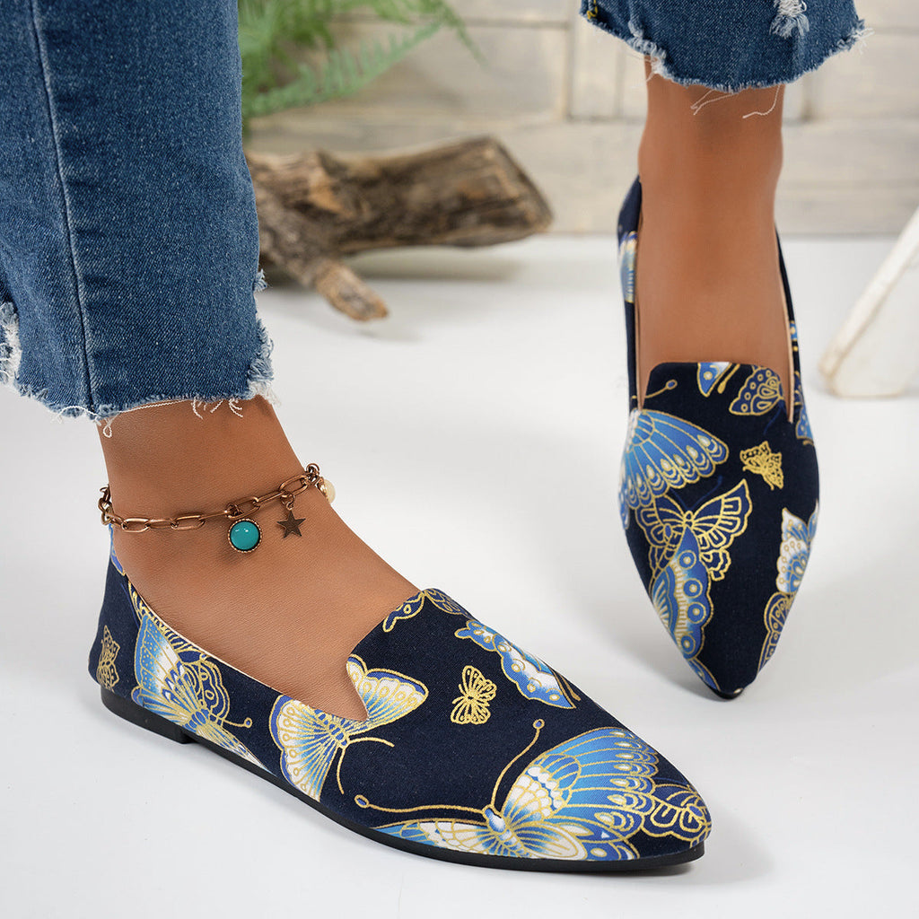 Women’s Flat Pointed-Toe Thin Shoes — Casual Everyday Flats