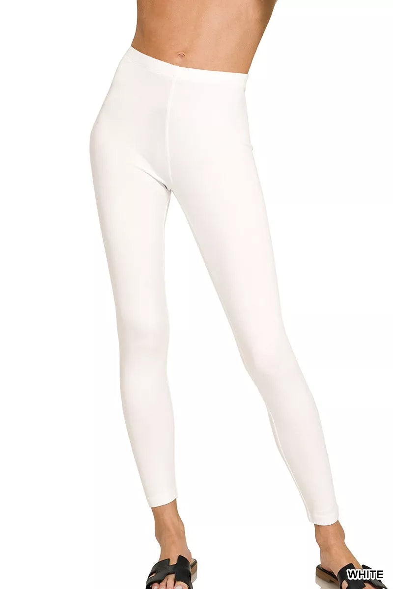 Zenana Premium Cotton Full Length Leggings
