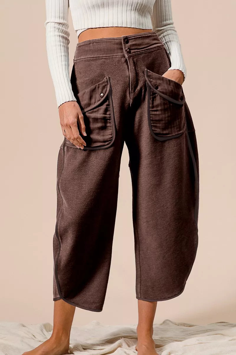 BiBi Washed Terry Pants with Pockets