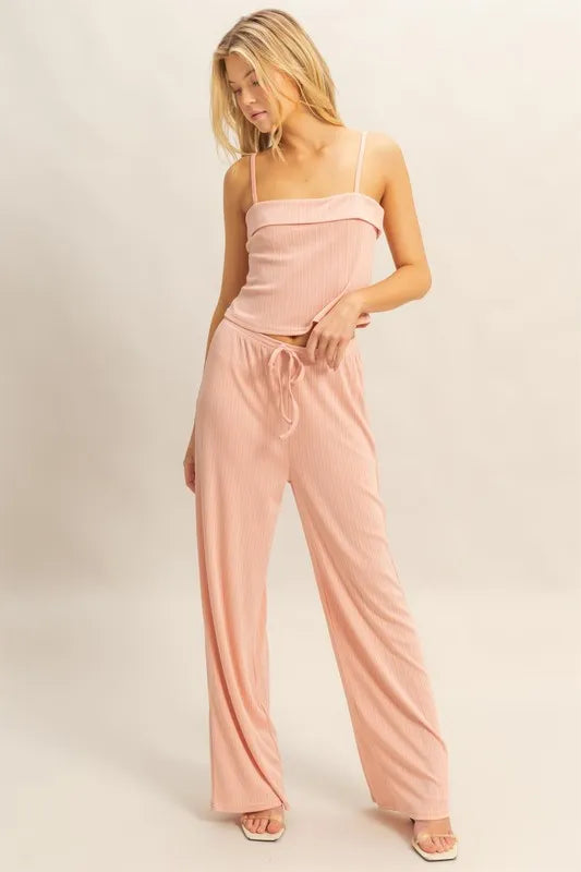 HYFVE Rib Knit Cami Top and Pants Set