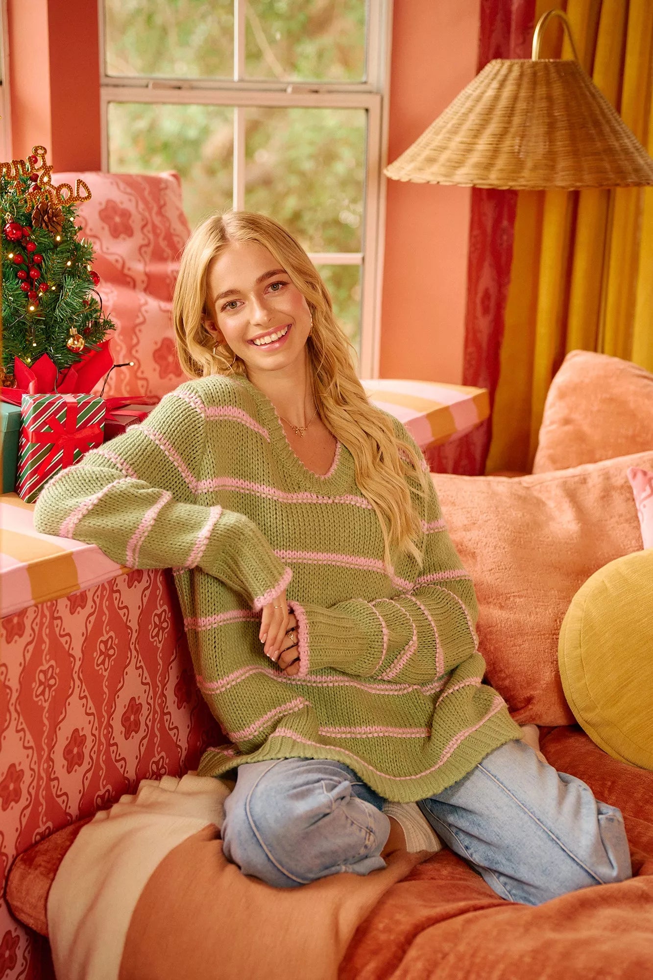 BiBi Striped Long Sleeve Sweater