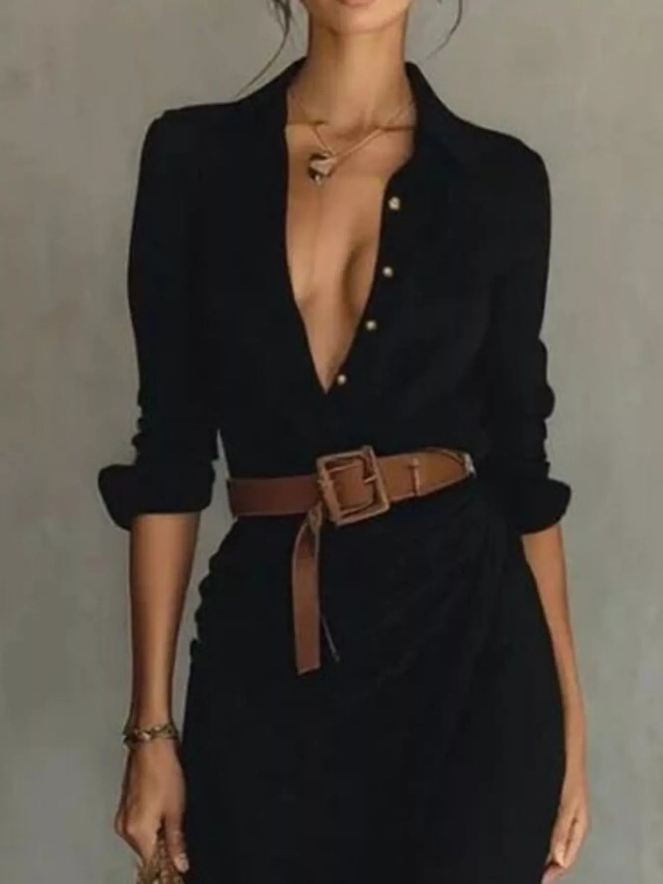 Full Size Ruched Long Sleeve Maxi Dress Plus Size