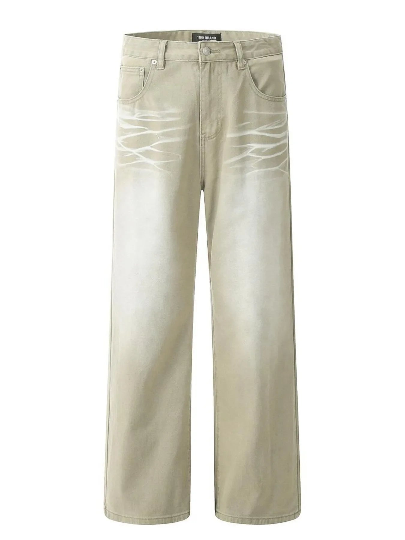 Men's Wide Leg Wash Jeans