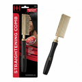 Hot & Hotter Thermal Straightening Comb Medium Teeth Double Sided, 1 Count, Black & Gold