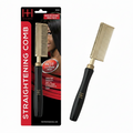 Hot & Hotter Thermal Straightening Comb Medium Teeth Curved, 1 Count, Black & Gold