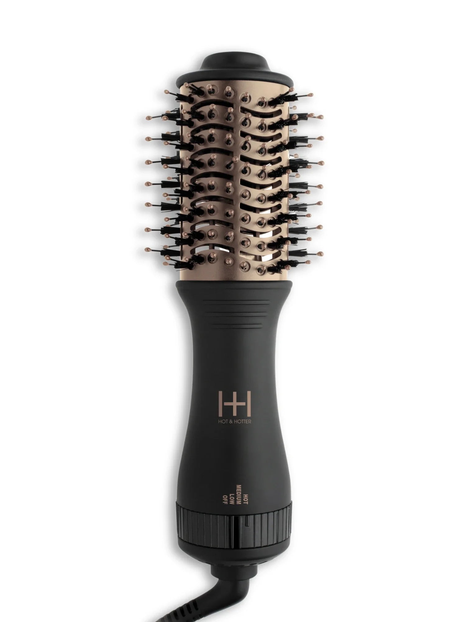Hot & Hotter Mini One Step Hair Styler Dryer, 1 Count, Black & Rose Gold