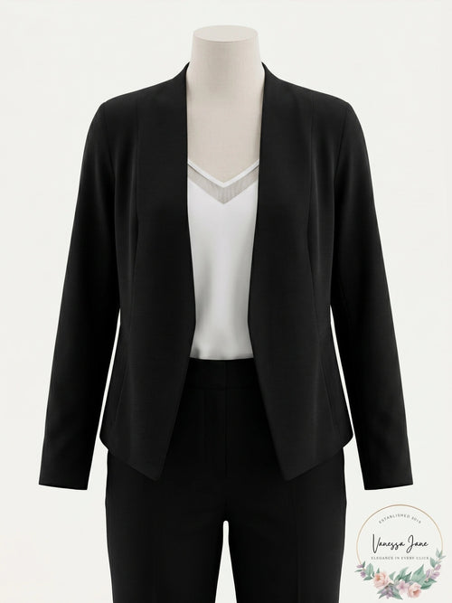 1.State Womens Open-Front Blazer, Size Small