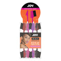 Joy 3 in 1 Spatula Edge Brush & Comb Jar, 24 Count, Assorted Colors