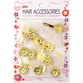 Joy Petit Daisy Barrettes Assorted Gold