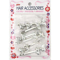 Joy Ribbon Barrette II 12ct Assorted Silver
