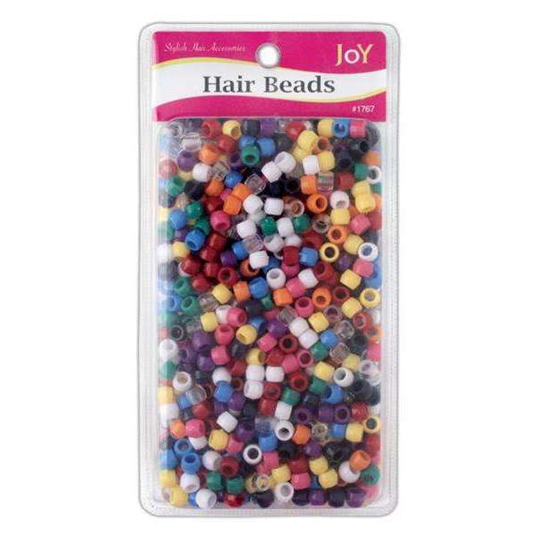 Joy Round Hair Beads Regular Size, 1,000 Count, Assorted Colors
