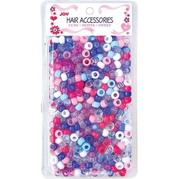 Joy Round Hair Beads Regular Size, 1,000 Count, Assorted Colors