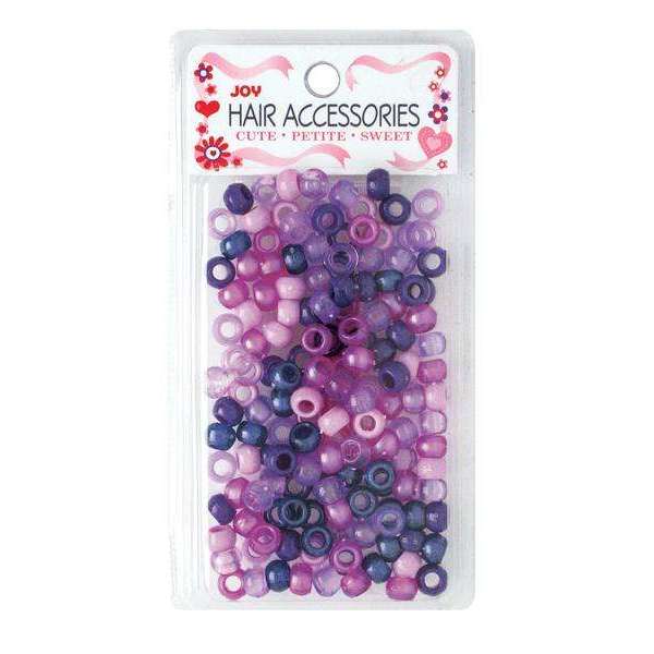 Joy Round Hair Beads Regular Size, 200 Count, Assorted Colors
