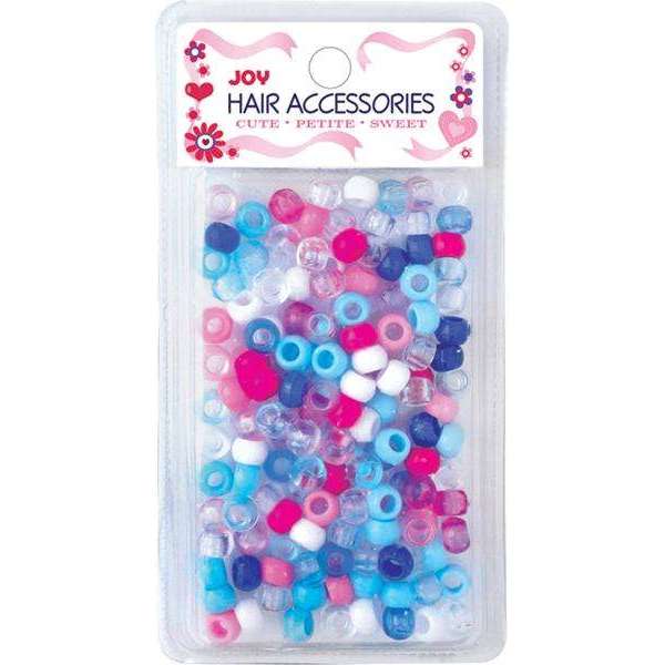 Joy Round Hair Beads Regular Size, 200 Count, Assorted Colorful