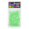 Joy Glow In the Dark Round Hair Beads XX-Large, 60 Count, Green