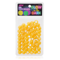 Joy Glow In the Dark Round Hair Beads XX-Large, 60 Count, Orange