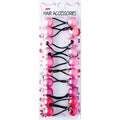 Joy Twin Beads Ponytailer 10ct Asst Pink