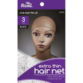 Ms. Remi Extra Thin Hair Net, 3 Count, Black