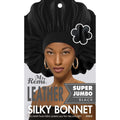 Ms. Remi Leather Silky Bonnet Super Jumbo, 1 Count, Black