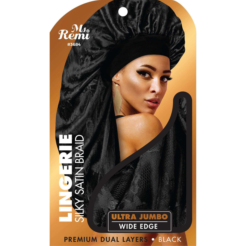 Ms. Remi Lingerie Silky Satin Braid Bonnet Ultra Jumbo, 1 Count, Assorted Colors