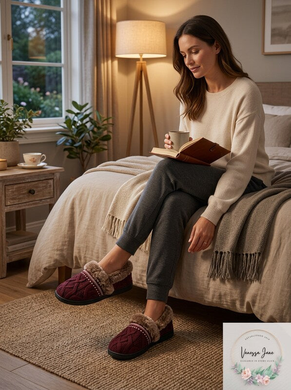 Isotoner Signature Trellis Tessa Sweater-Knit Slippers, Size 7