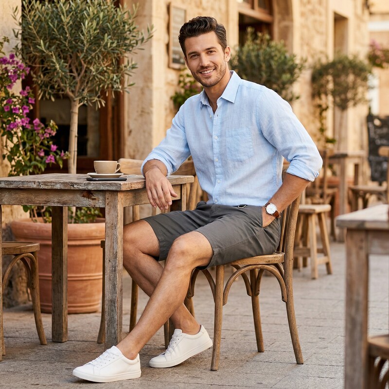 Tasso Elba Mens Stretch Shorts, Size 42