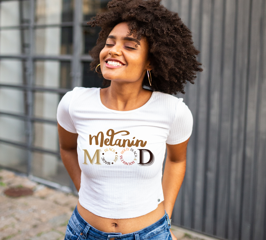 Melanin Glow | Premium Crop Top | Radiate Your Beauty & Wear Your Crown