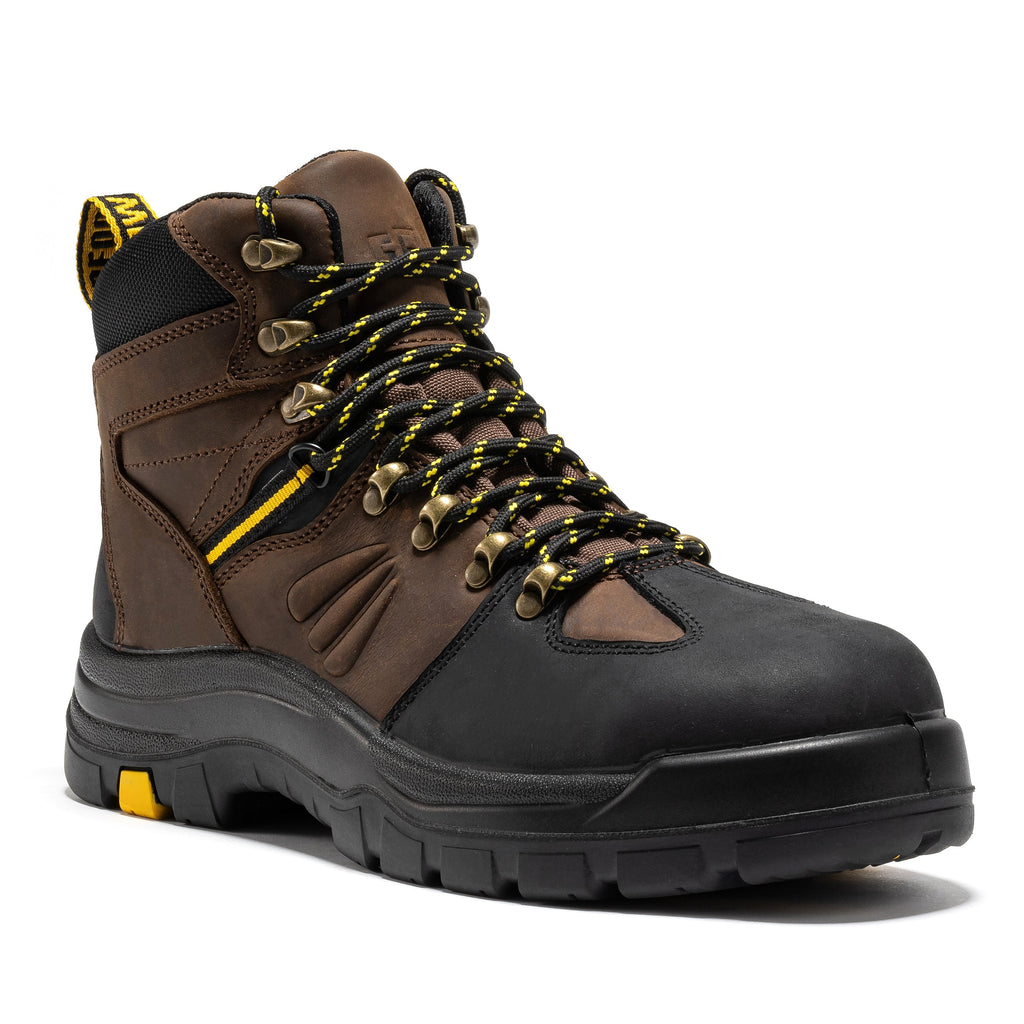 ROCKROOSTER Marfa Brown 6 inch Waterproof Composite Toe Leather Work Boots CP211