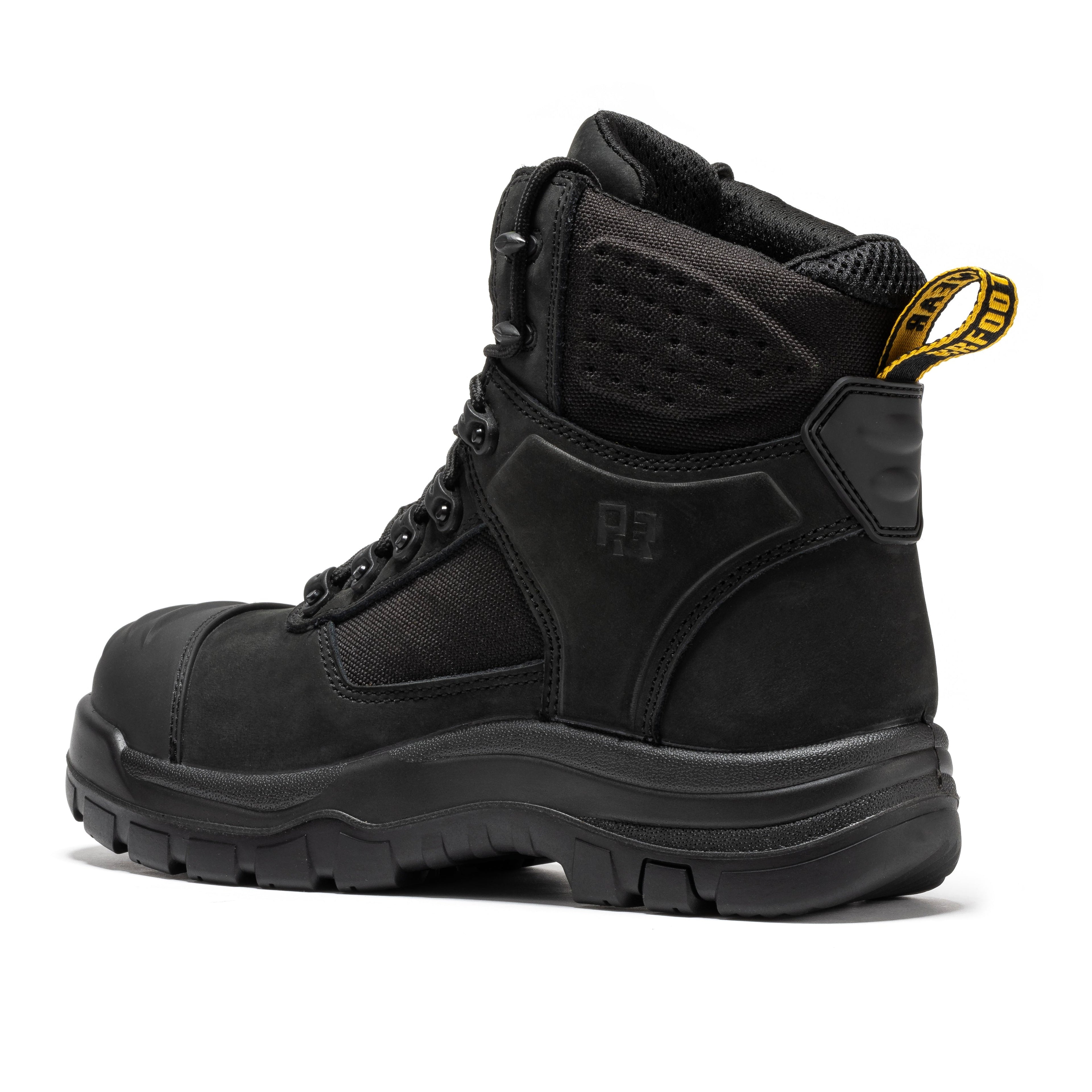 ROCKROOSTER Stowe Black 7 inch Composite Toe Leather Work Boots CP212BK