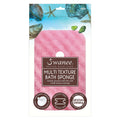 Swanee Rectangle Multi Texture Bath Sponge with Suction Cup
