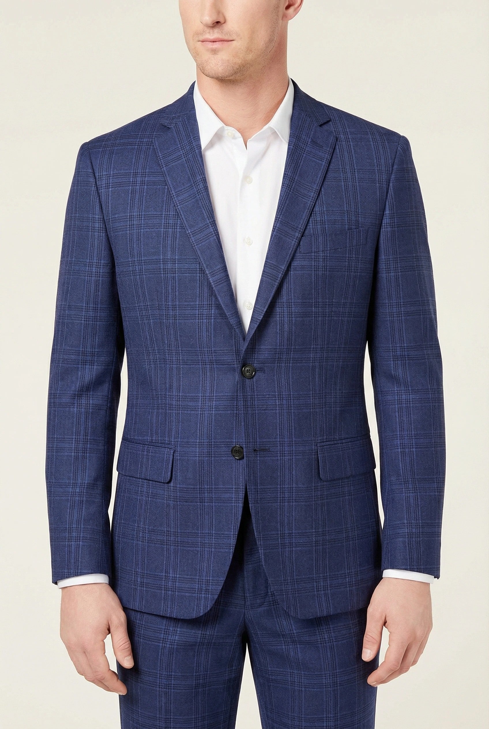Lauren by Ralph Lauren Mens Blazer Short Plaid Linen, Size 44S